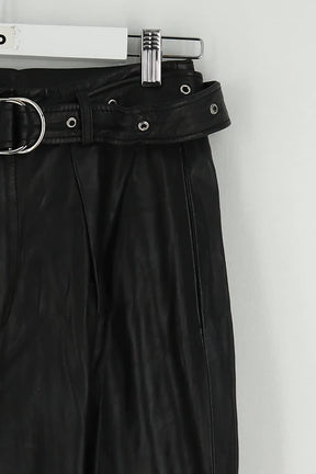 Pantalon droit Iro Noir en Cuir