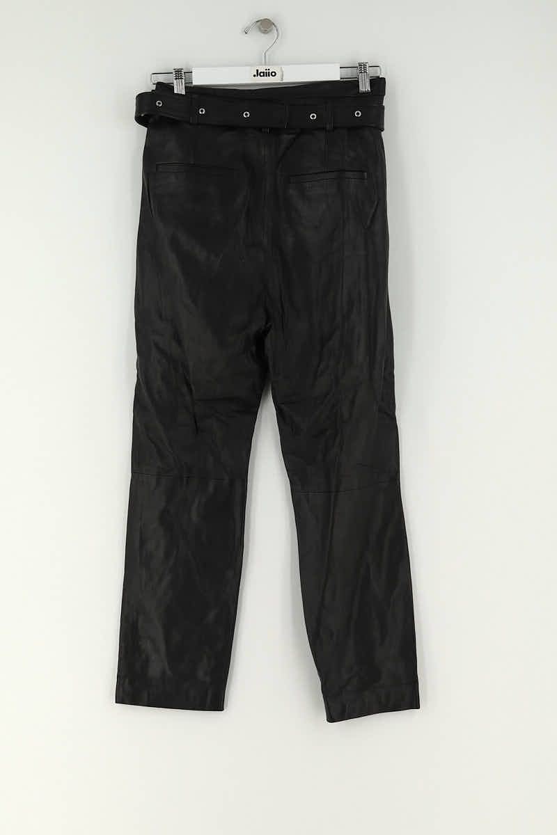 Pantalon droit Iro Noir en Cuir