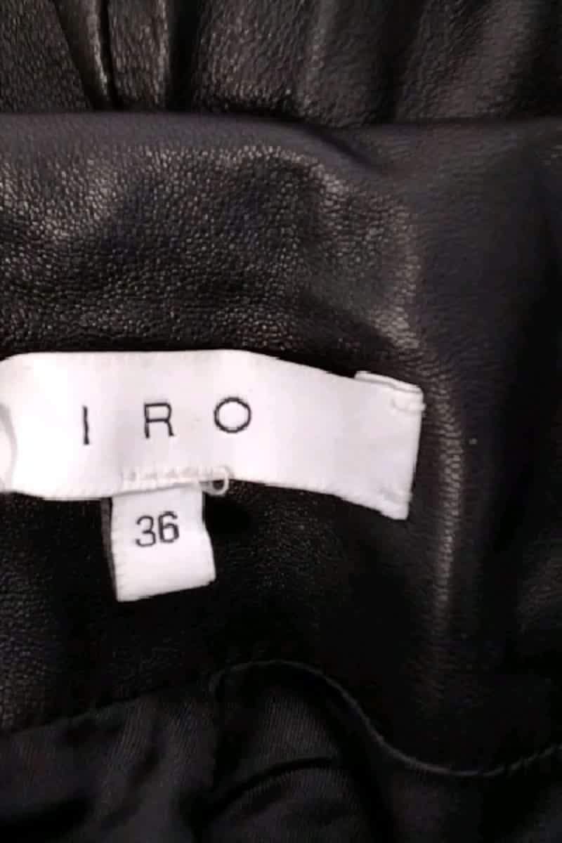 Pantalon droit Iro Noir en Cuir