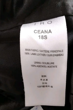 Pantalon droit Iro Noir en Cuir