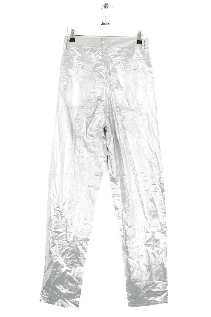 Pantalon droit Isabel Marant Argent en Coton