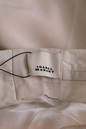 Pantalon droit Isabel Marant Beige en Soie