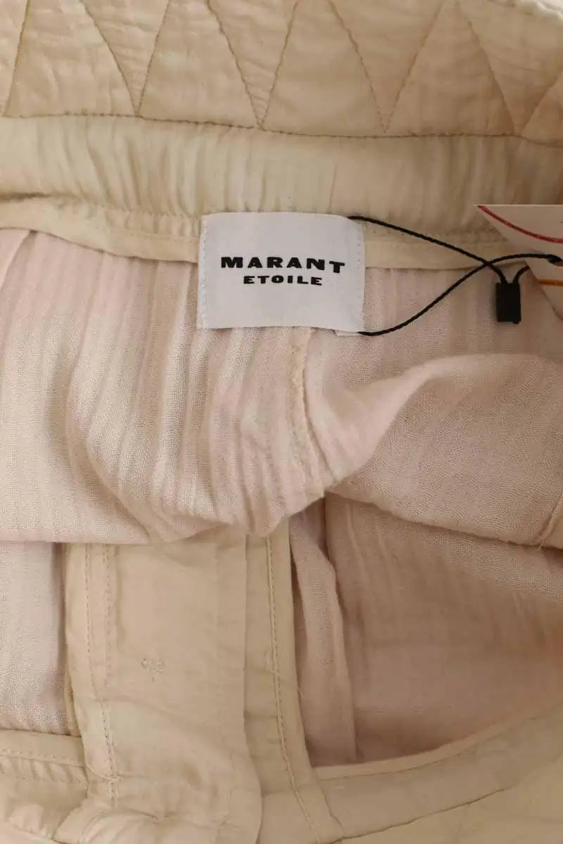 Pantalon droit Isabel Marant Beige en Viscose