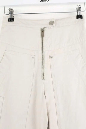 Pantalon droit Isabel Marant Étoile Ecru en Coton