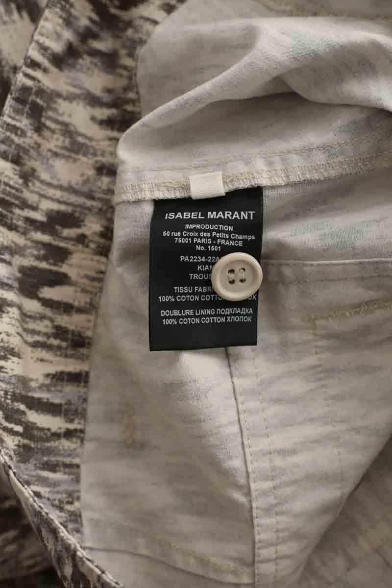 Pantalon droit Isabel Marant Étoile Gris en Coton