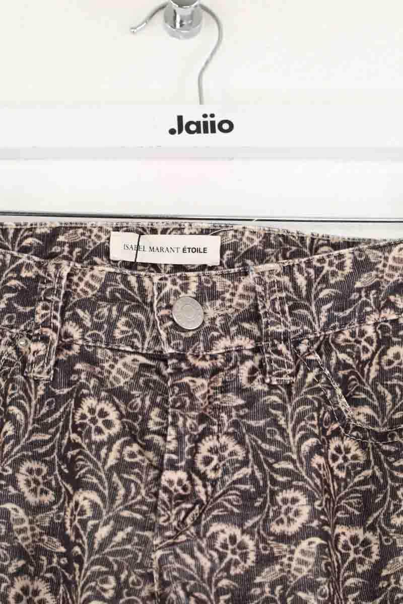 Pantalon droit Isabel Marant Étoile Noir en Coton