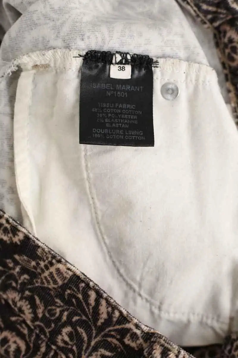 Pantalon droit Isabel Marant Étoile Noir en Coton