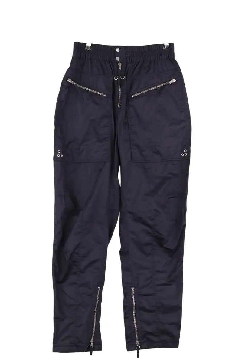 Pantalon droit Isabel Marant Violet en Synthétique, taille S - Seconde Main