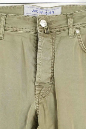 Pantalon droit Jacob Cohën Kaki en Coton