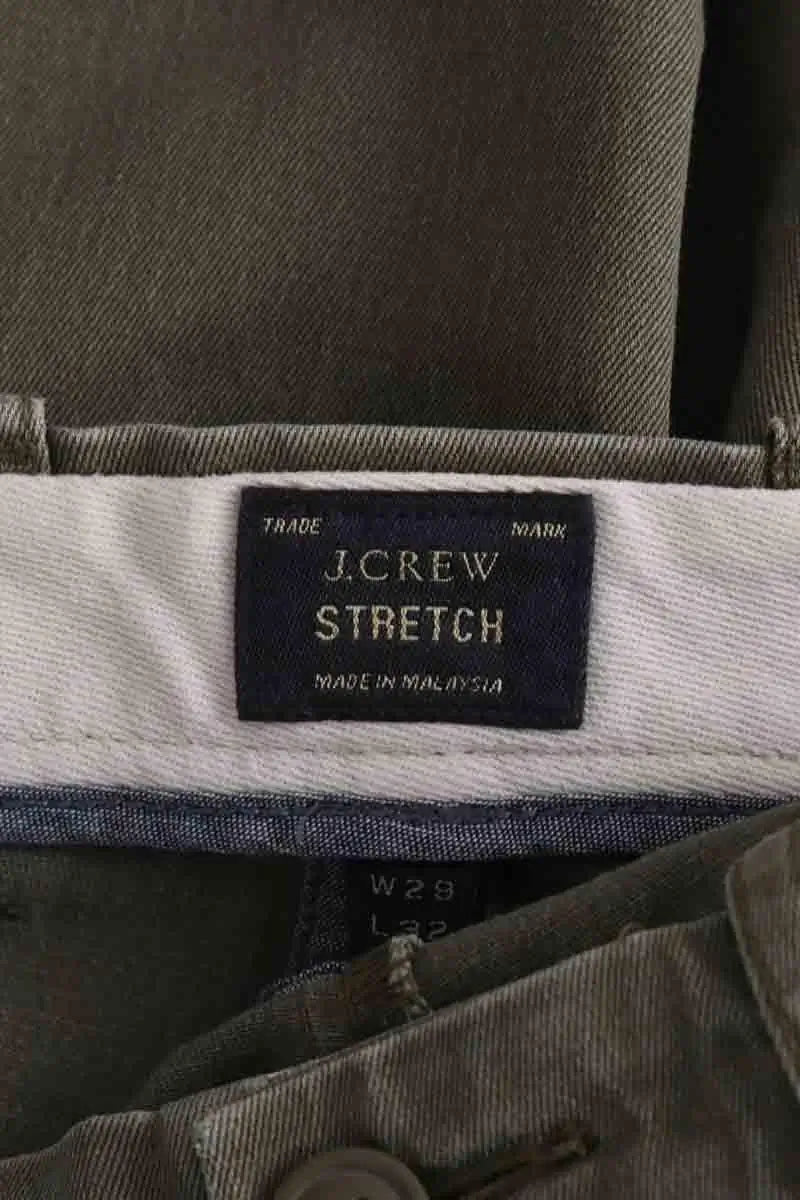 Pantalon droit J.Crew Kaki en Coton