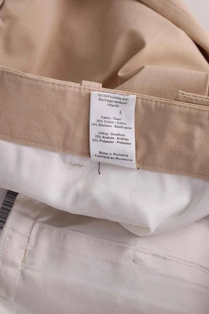 Pantalon droit Joseph Beige en Coton