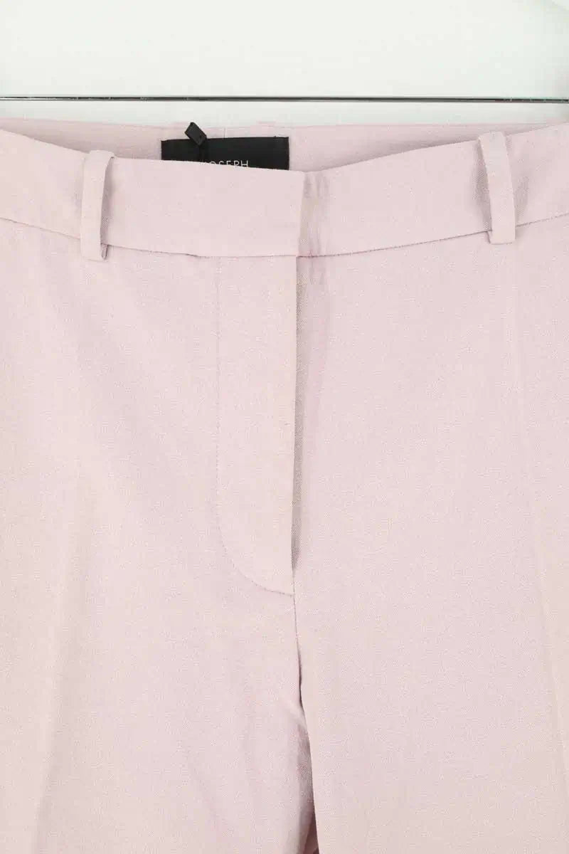 Pantalon droit Joseph Gabardine Rose en Viscose
