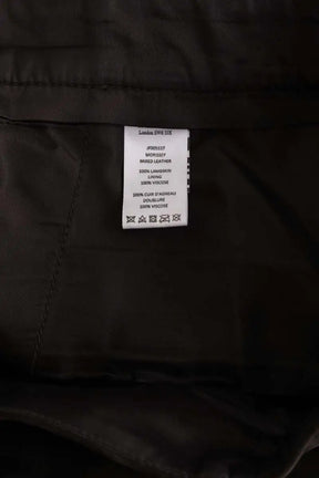 Pantalon droit Joseph Marron en Cuir