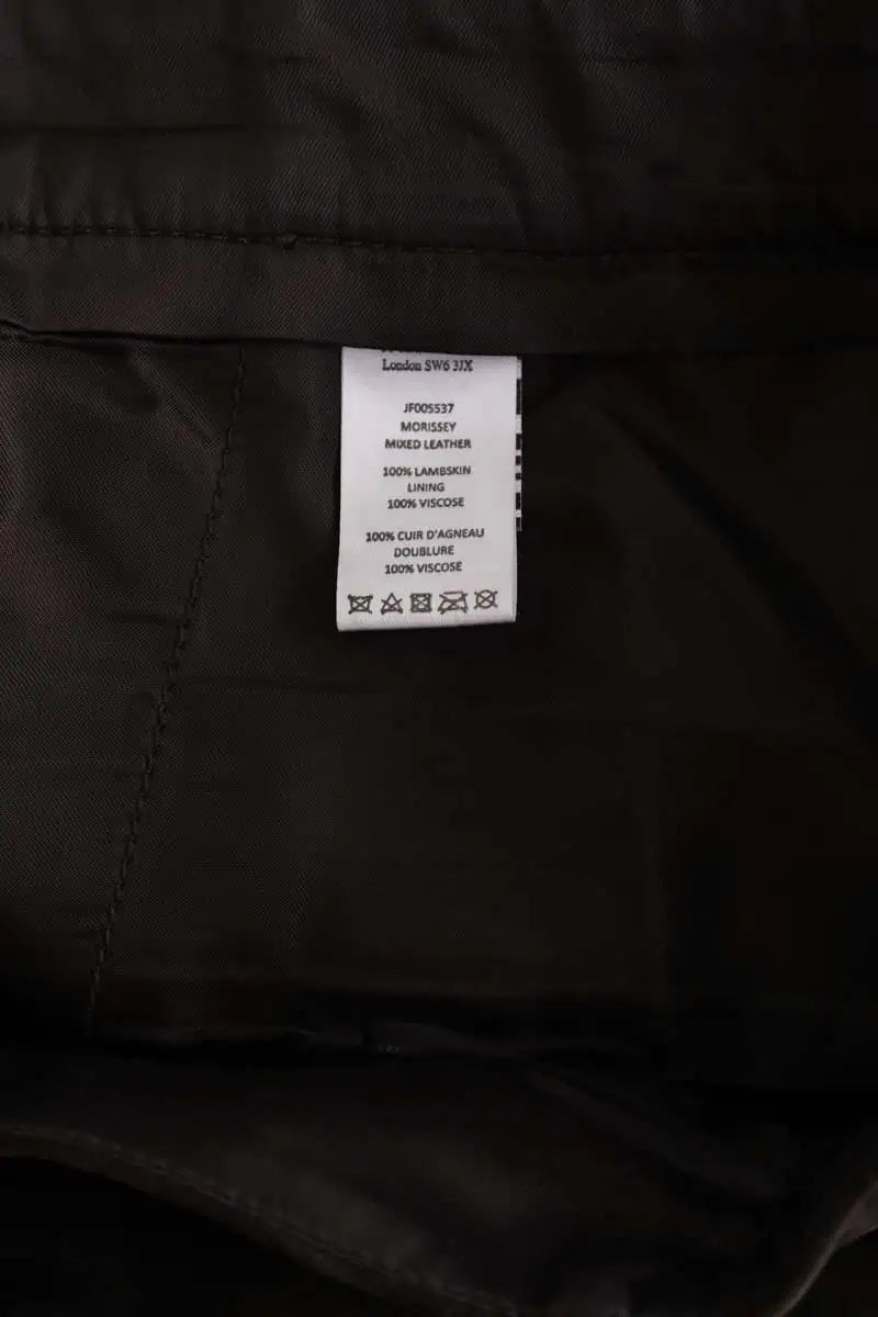 Pantalon droit Joseph Marron en Cuir
