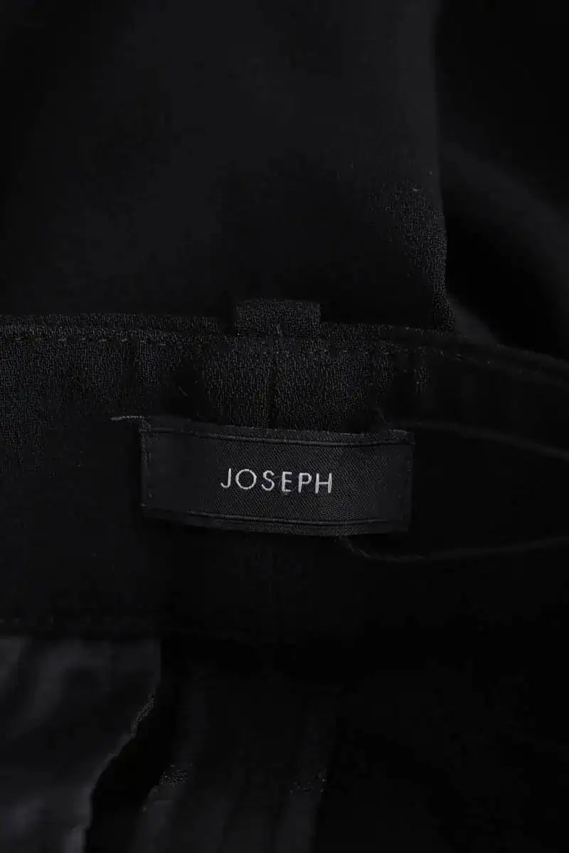 Pantalon droit Joseph Noir en Tissu
