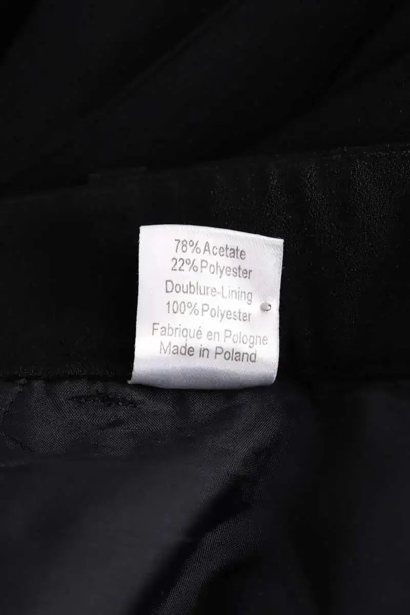 Pantalon droit Joseph Noir en Tissu