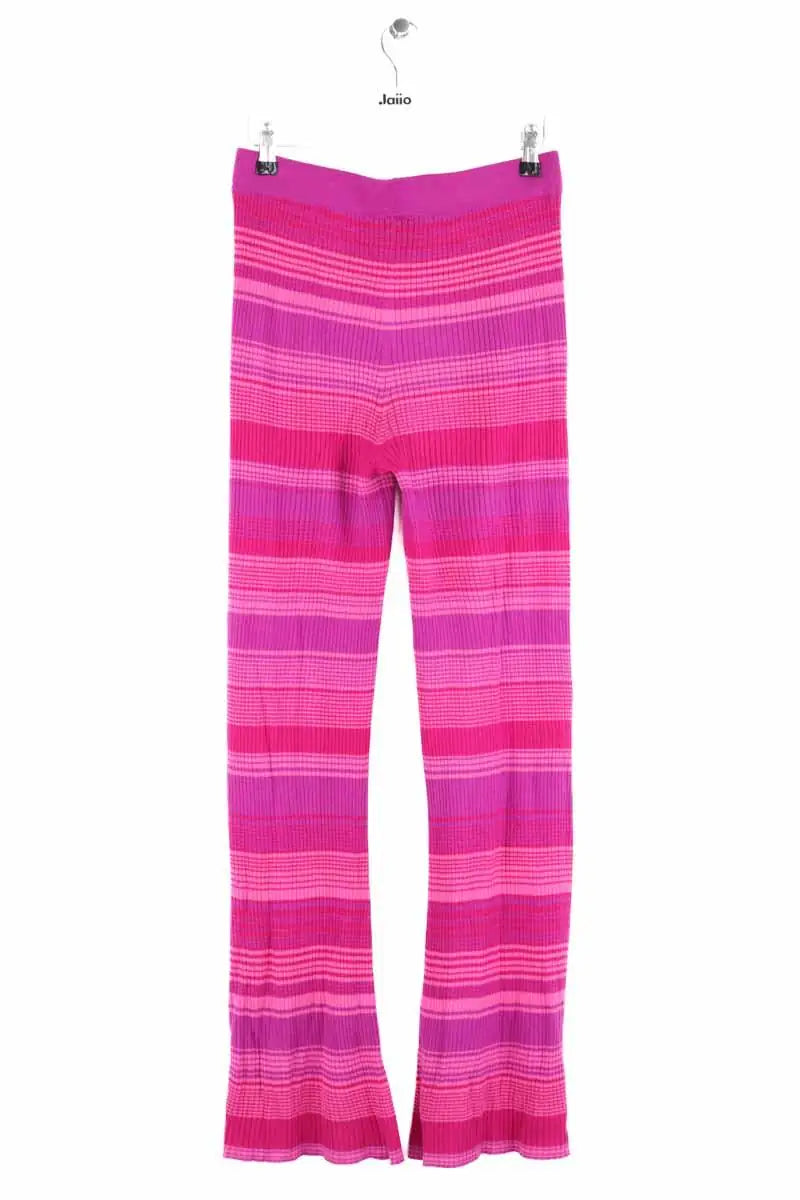 Pantalon droit Kujten Rose en Soie