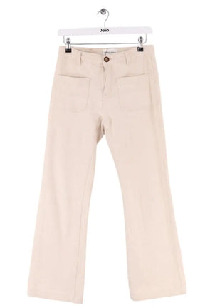 Pantalon droit La Petite Étoile Ecru en Coton, taille M - Seconde Main