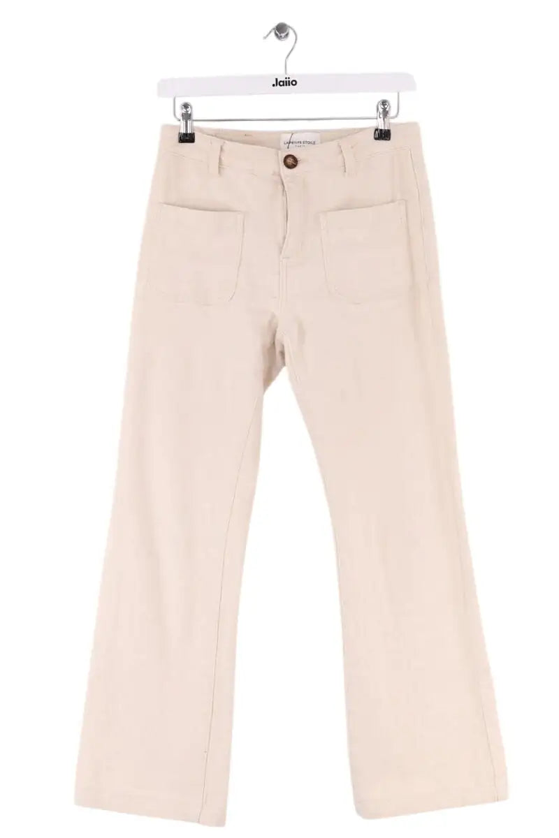 Pantalon droit La Petite Étoile Ecru en Coton, taille M - Seconde Main