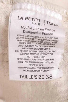 Pantalon droit La Petite Étoile Ecru en Coton