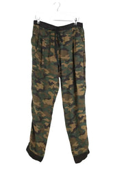 Pantalon droit Laurence Doligé Kaki en Viscose, taille M - Seconde Main