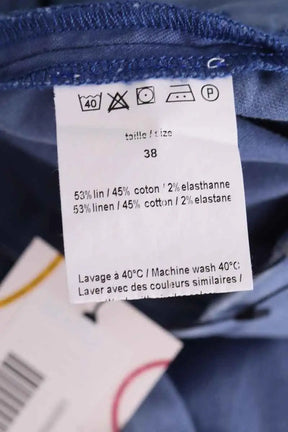Pantalon droit Leon & Harper Bleu en Lin