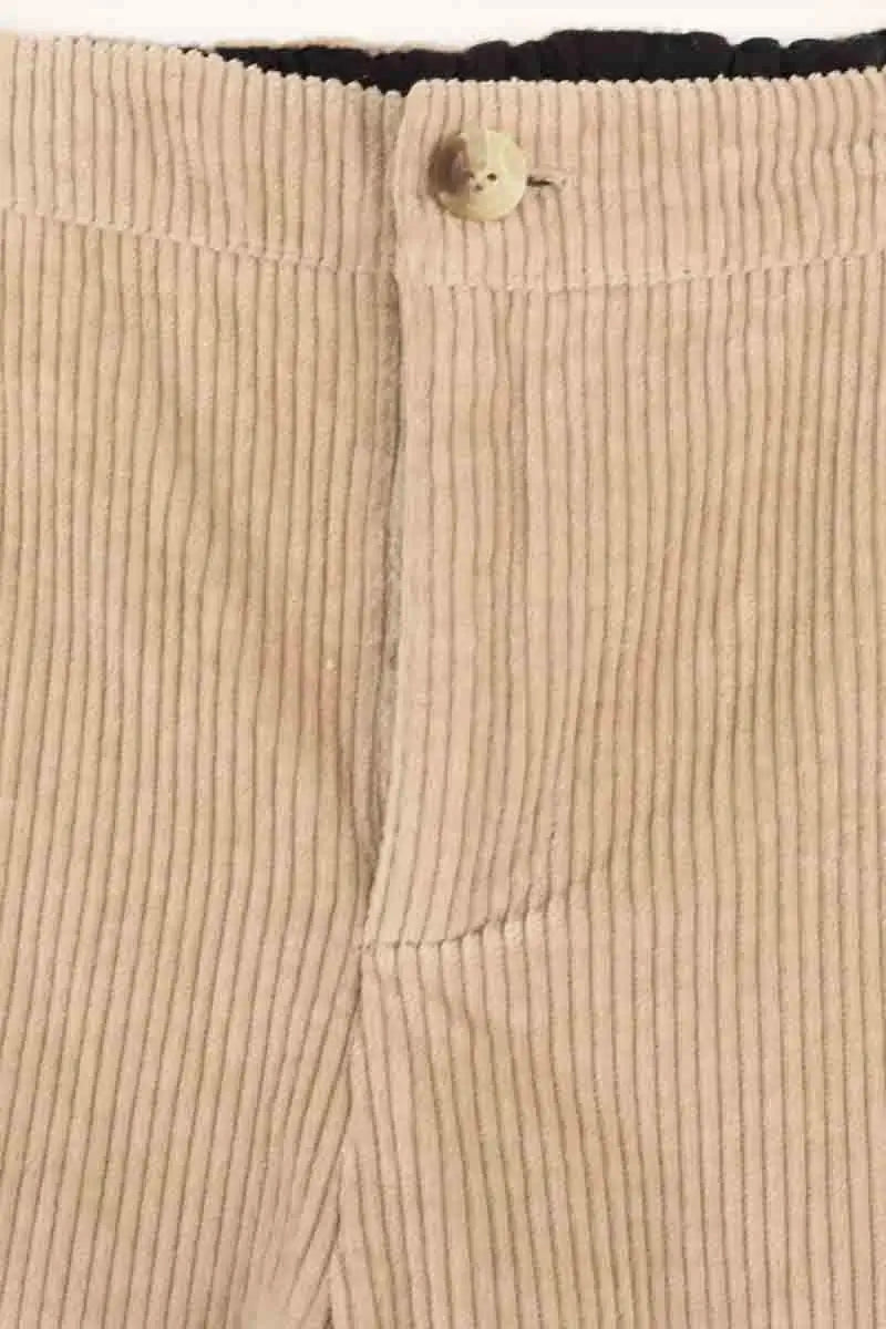 Pantalon droit Leon & Harper Camel en Coton