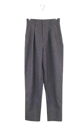 Pantalon droit Lepantalon Gris en Laine, taille S - Seconde Main