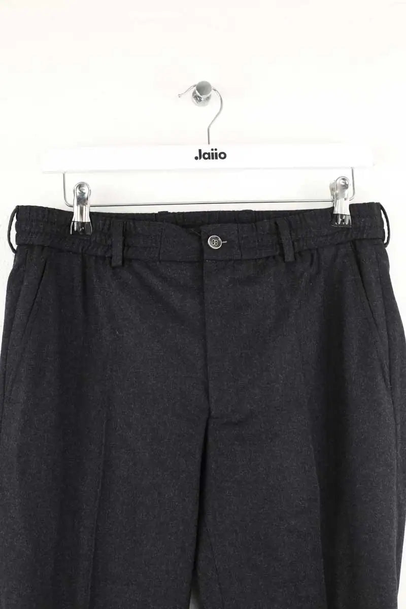 Pantalon droit Lepantalon Noir en Laine