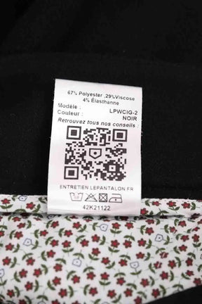 Pantalon droit Lepantalon Noir en Synthétique