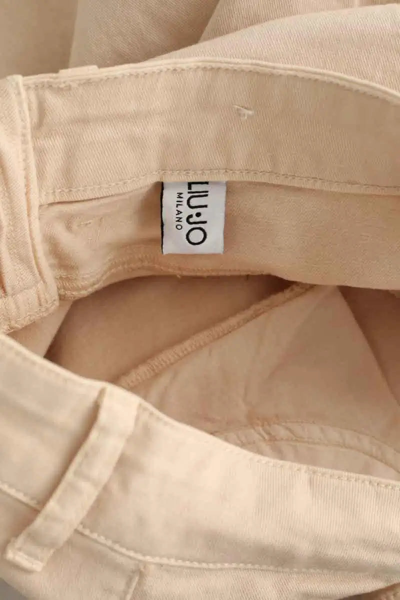 Pantalon droit Liu Jo Beige en Coton