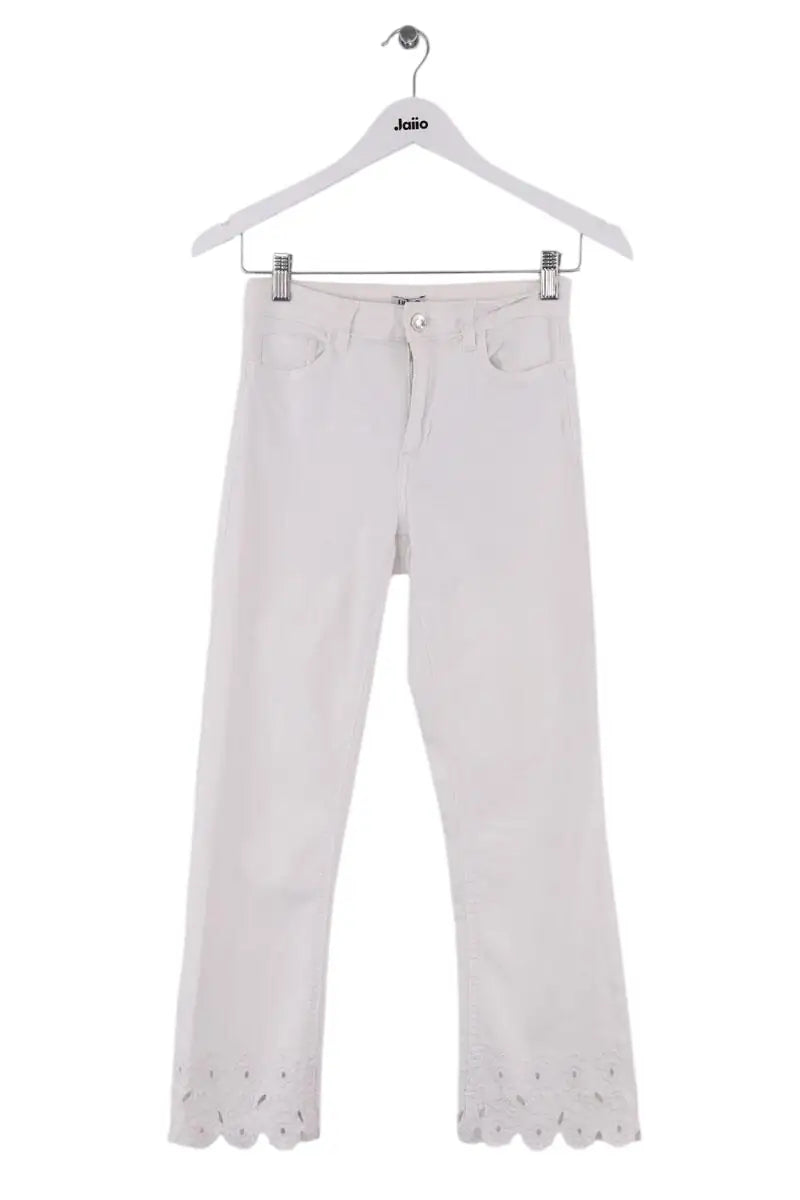 Pantalon droit Liu Jo Blanc en Coton, taille S - Seconde Main