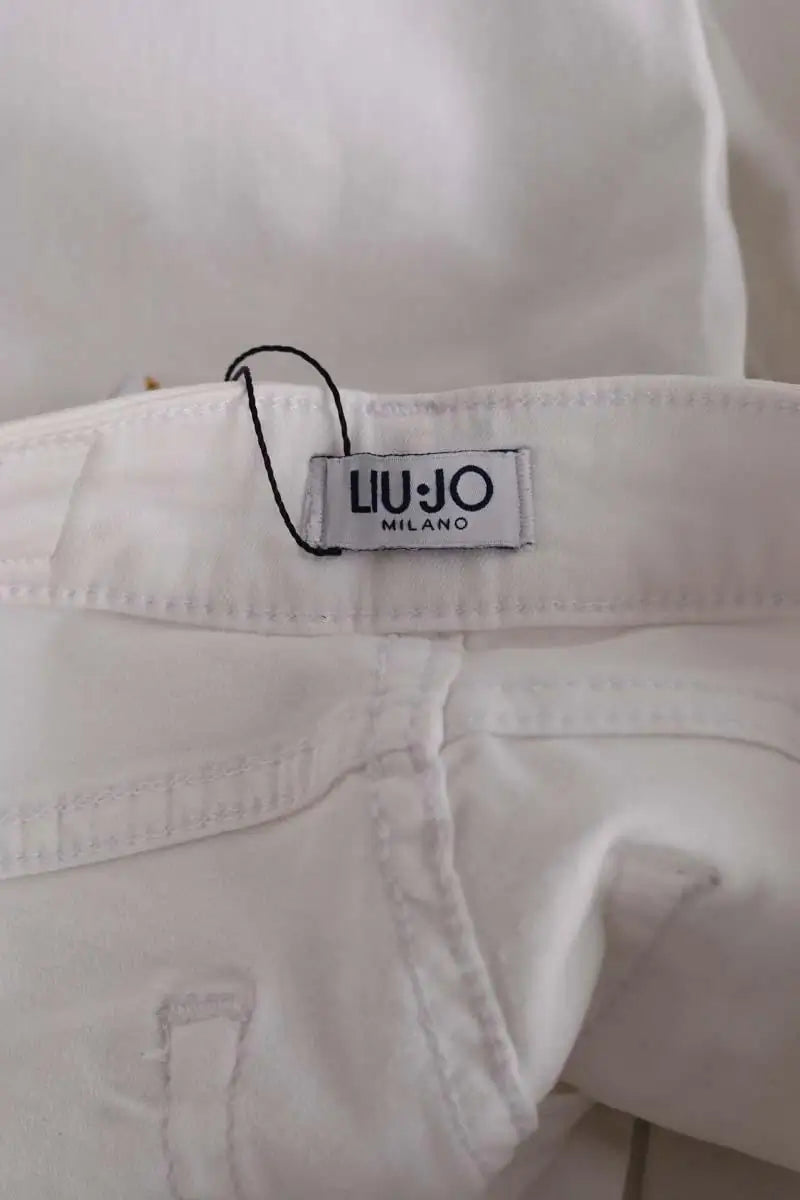 Pantalon droit Liu Jo Blanc en Coton