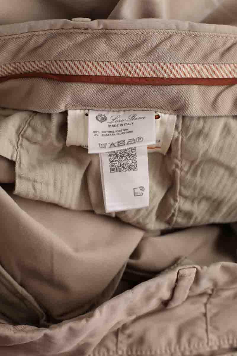Pantalon droit Loro Piana Beige en Coton
