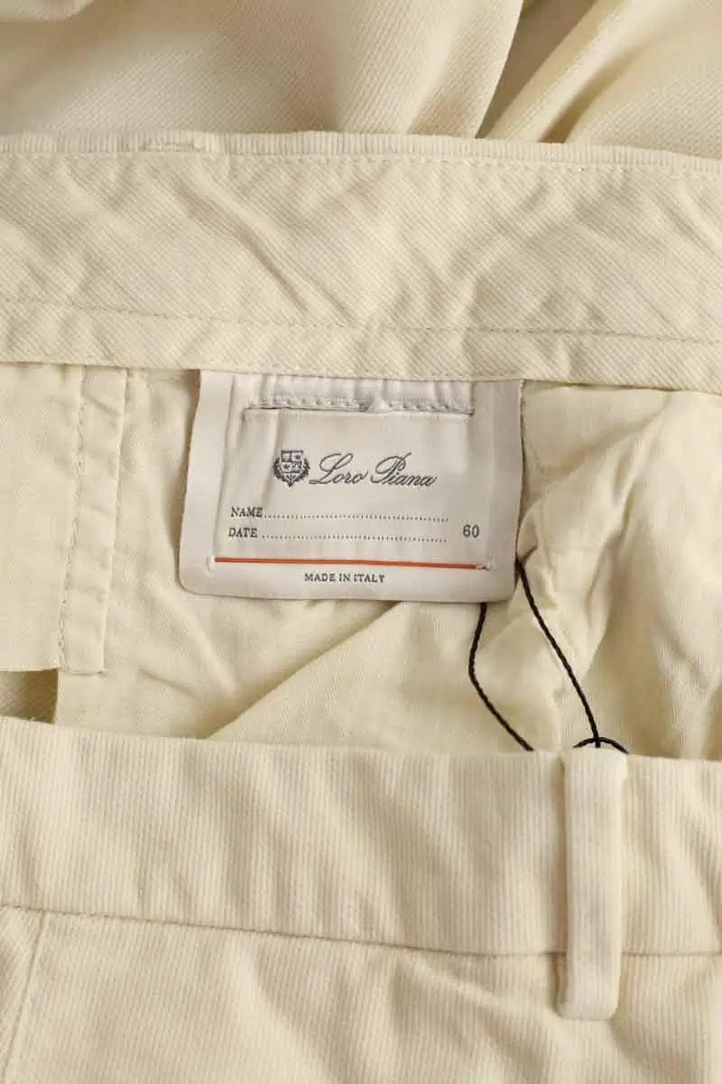 Pantalon droit Loro Piana Beige en Coton