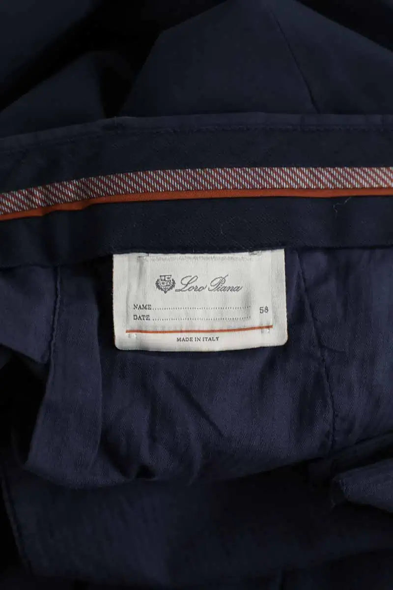 Pantalon droit Loro Piana Marine en Coton