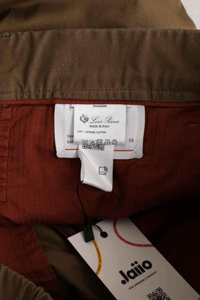 Pantalon droit Loro Piana Marron en Coton