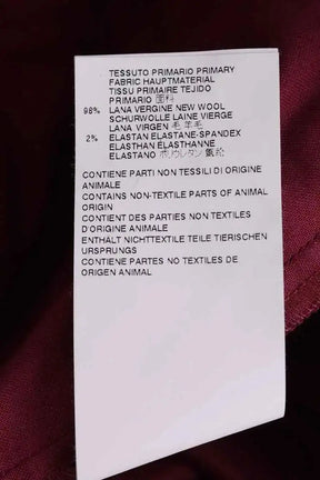 Pantalon droit Maison Martin Margiela Bordeaux en Laine