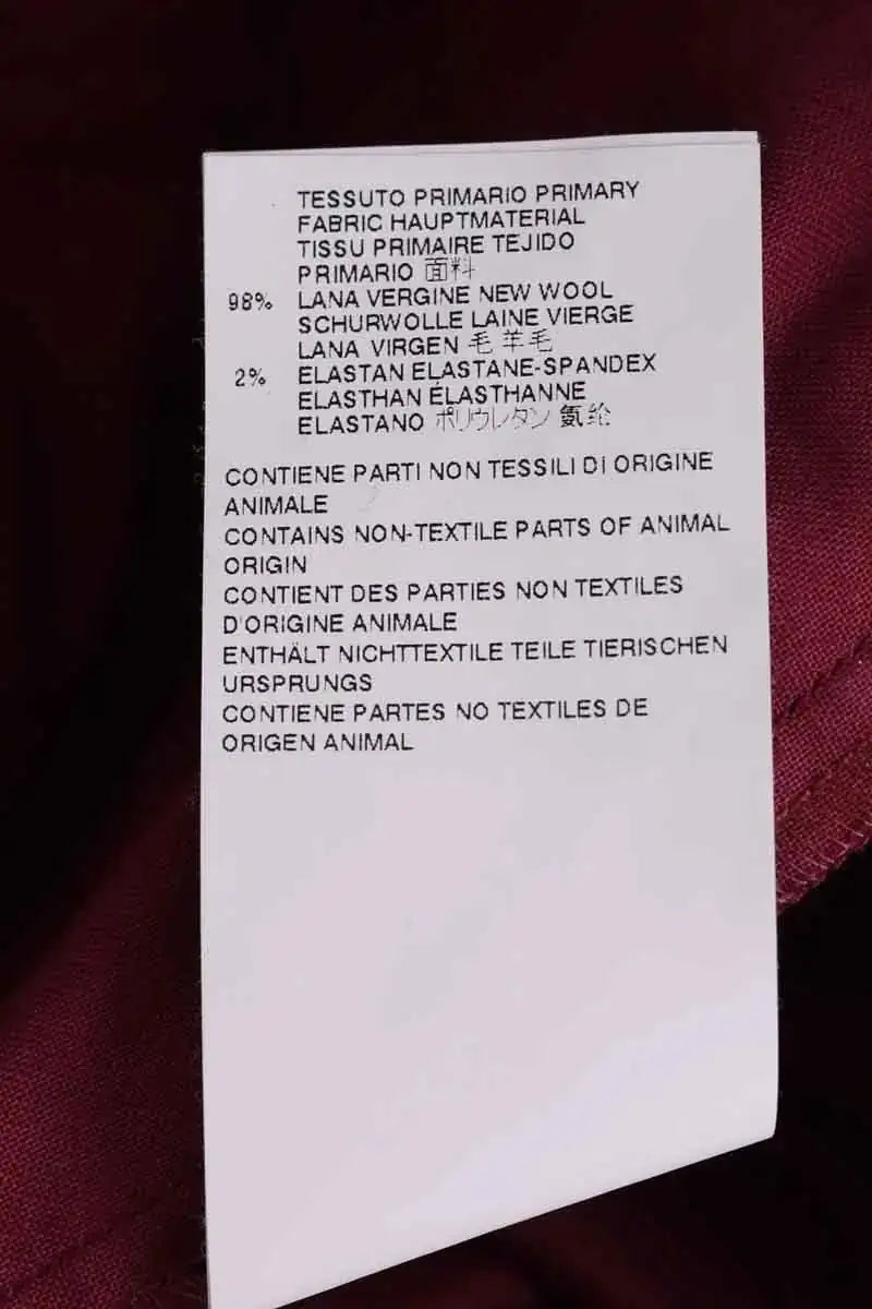Pantalon droit Maison Martin Margiela Bordeaux en Laine