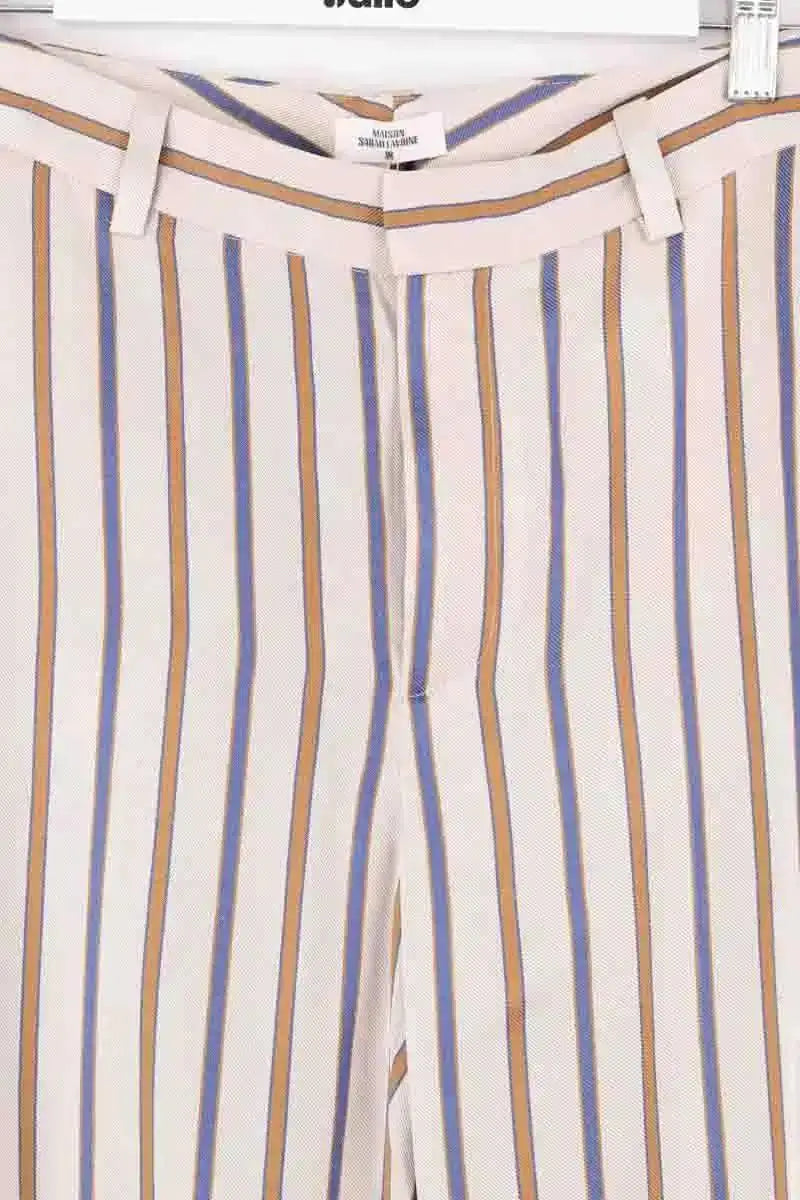 Pantalon droit Maison Sarah Lavoine Beige en Viscose