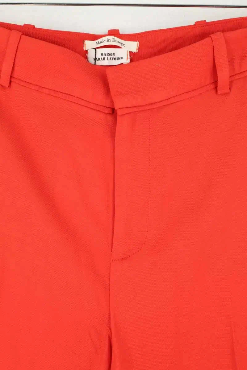 Pantalon droit Maison Sarah Lavoine Rouge en Viscose