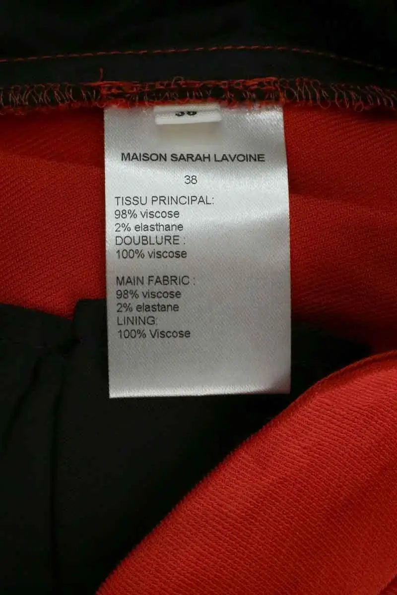 Pantalon droit Maison Sarah Lavoine Rouge en Viscose