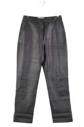 Pantalon droit Maison Standards Noir en Cuir, taille S - Seconde Main