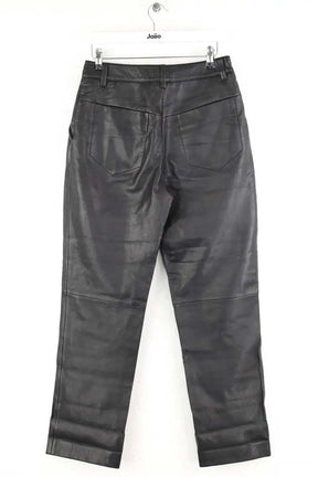 Pantalon droit Maison Standards Noir en Cuir