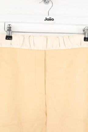 Pantalon droit Maison Ullens Beige en Cuir