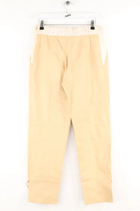 Pantalon droit Maison Ullens Beige en Cuir