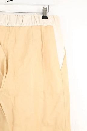 Pantalon droit Maison Ullens Beige en Cuir