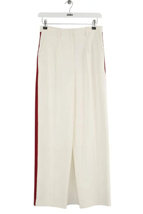 Pantalon droit Maje Blanc en Polyester, taille XS - Seconde Main