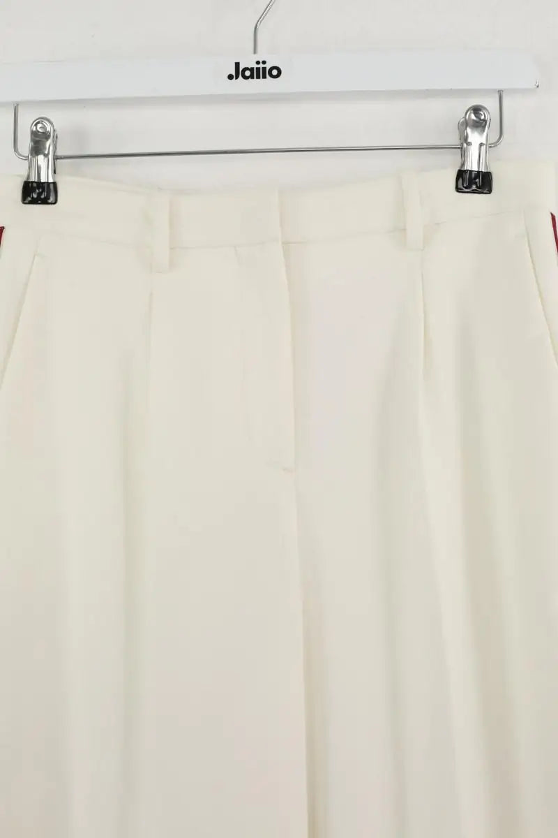 Pantalon droit Maje Blanc en Polyester