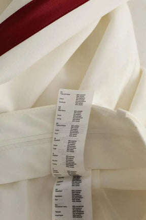 Pantalon droit Maje Blanc en Polyester